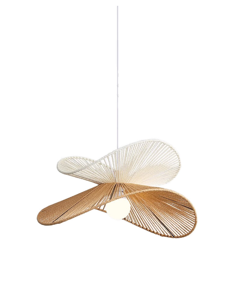 Nordic Wabi Sabi Led Pendant Lights For Living Room Home Decoration Rattan Bedroom Chandelier(WH-AP-587)