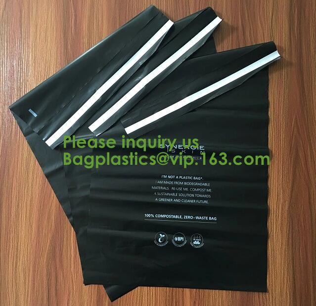 Compostable biodegradable packaging mailing bag with handle,Biodegradable compostable plastic courier shipping envelope