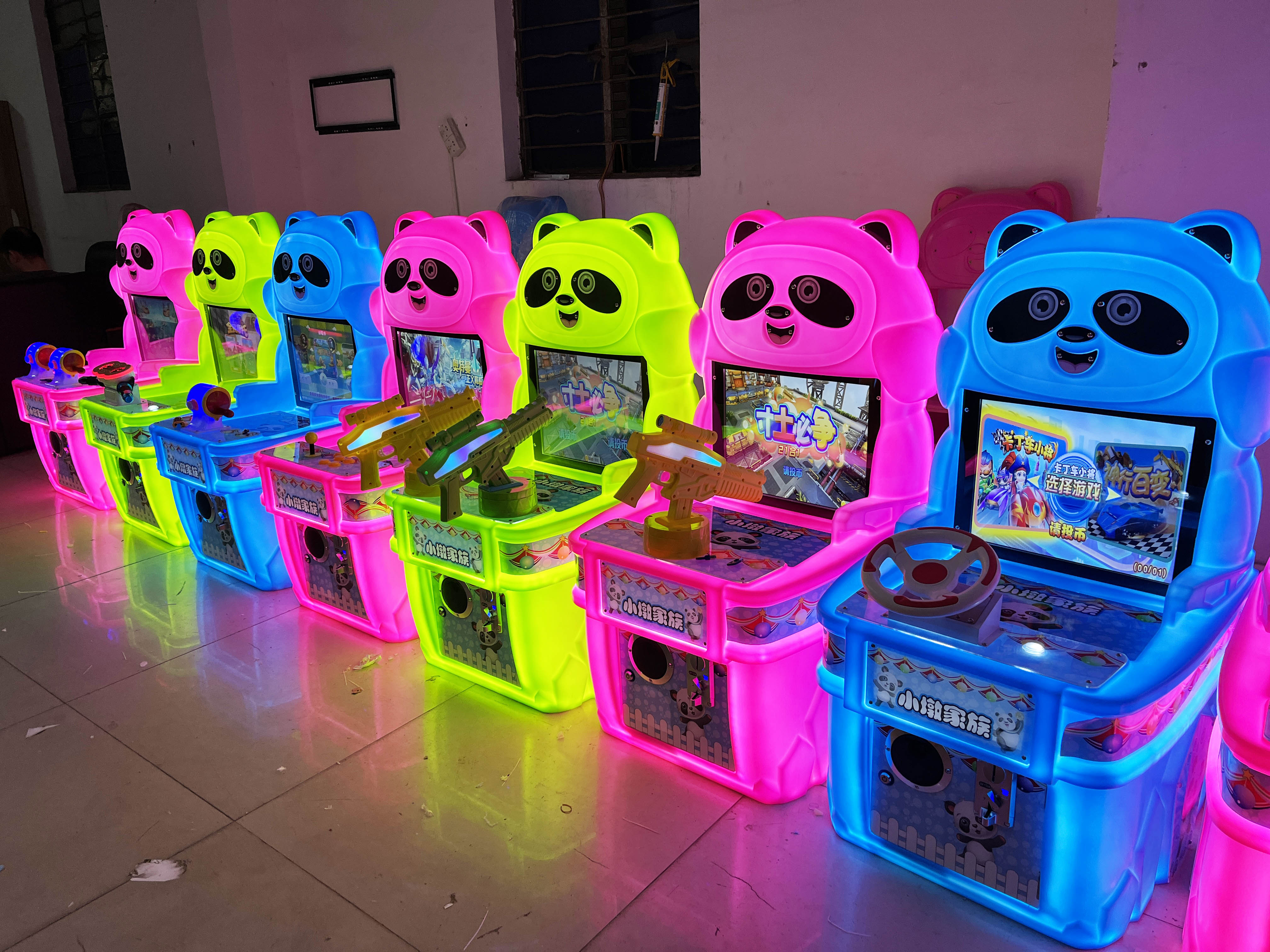 Dreamland Kids Panda Game Machine Children Amusement Games Machine Kids coin operated parkour game machine