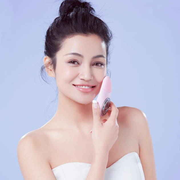 IPX7 Waterproof Facial Cleansing Brush Led Light Vibration EMS Massage Pattern CMA