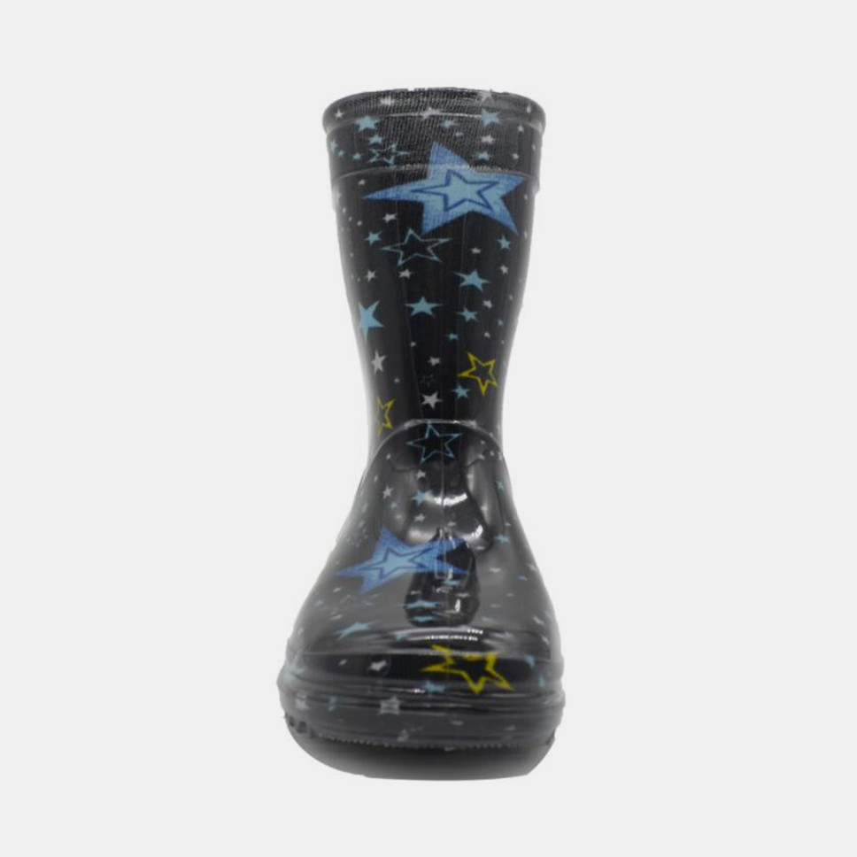 BSCI PVC Kids Light Up Rain Boots Lightweight With Star Printed