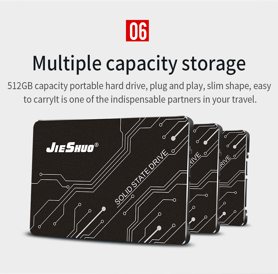 512GB SSD Solid State Drive 3D NAND Technology For Laptop Desktop