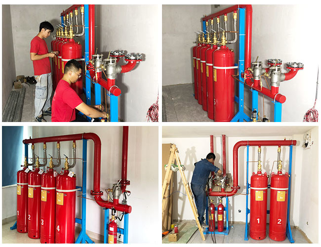Fm200 Fire System Fire Clean Agent System Fm200 Automatic Pipe Network Extinguisher For Telecommunication R oom FM200 Fire Spray Gas Suppression