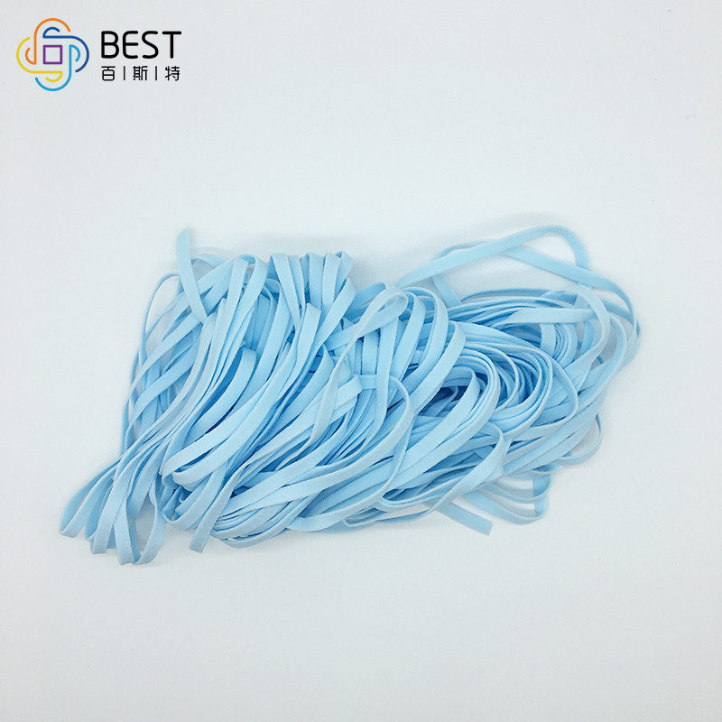 5MM 3.5MM 2 Mm 3mm Soft Elastic Cord Stretch Blue Face Mask Raw Materials