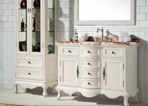 55in Contemporary Solid Wood Bathroom Vanity Sink Cabinets Lacquer Painting