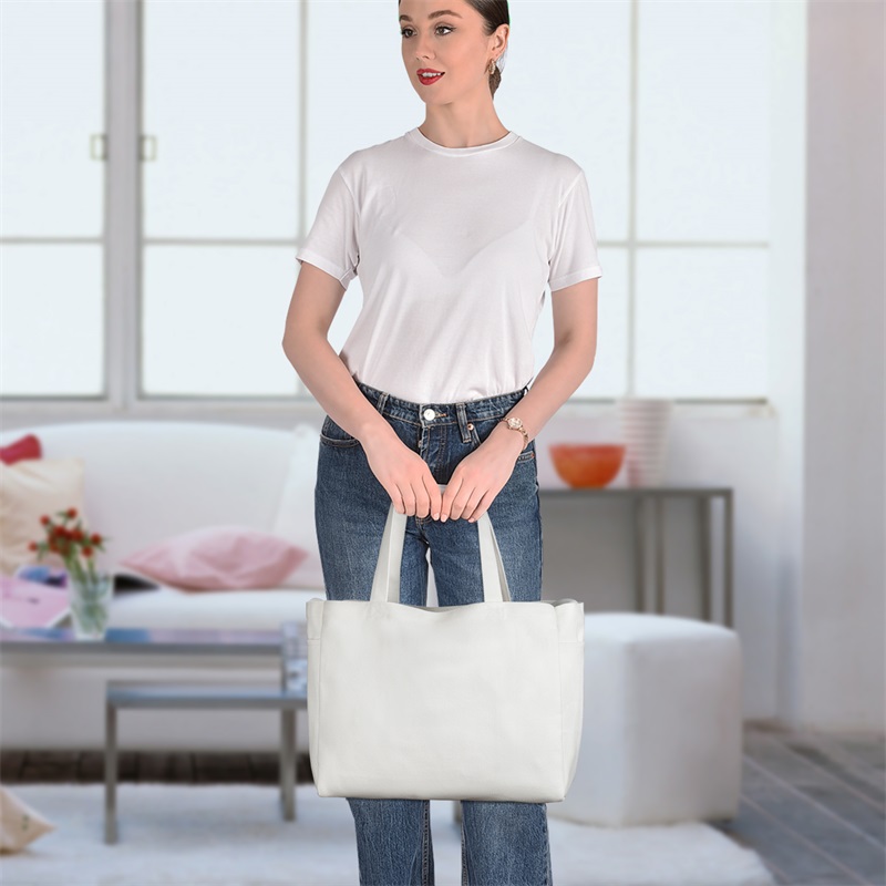 Foldable Grocery Canvas Reusable Shopping Bag Totes Long Handle 4.4x6.7x11"