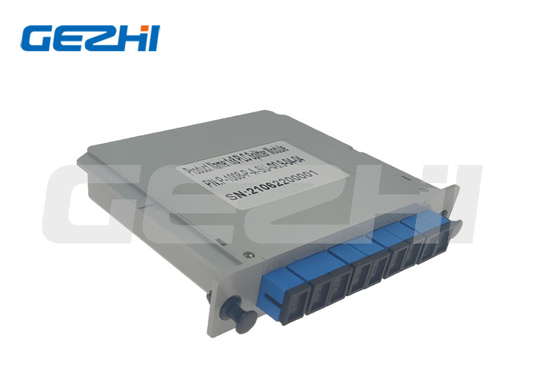 Customized 1x8 Cassette Optical Fiber Splitter SC UPC Connectors For GEPON