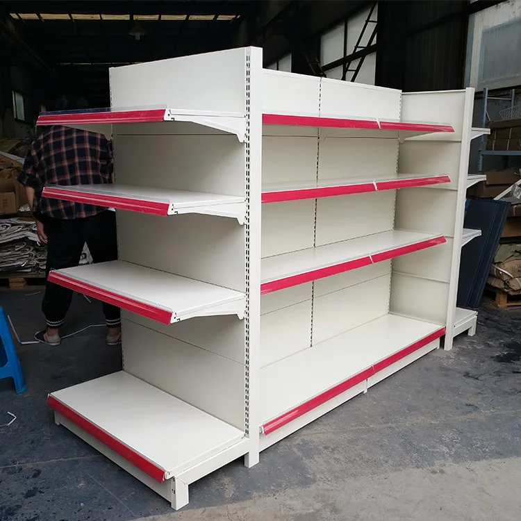 Factory Hot Selling Design Supermarket Gondola Metal Display Rack Supermarket Shelf Equipment With Shop Design