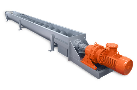 Drilling Mud And Cuttings Screw Conveyor In Oil Filed , Mortar In Mine Field.