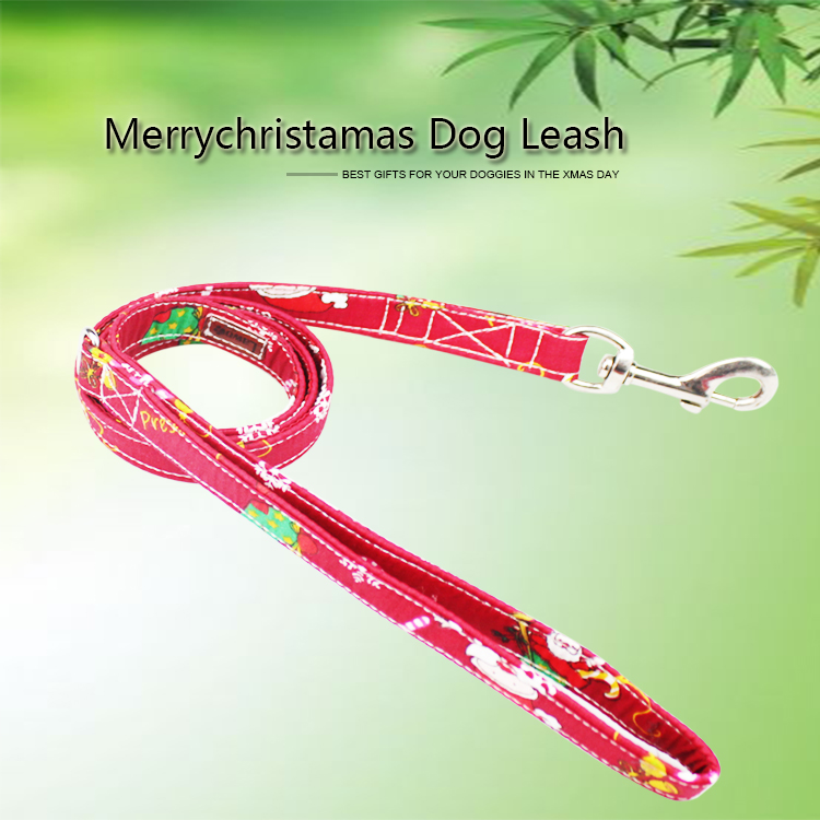Adjustable Custom Printed LOGO Pet Dog Leash , Durable Nylon Rope Dog Leash
