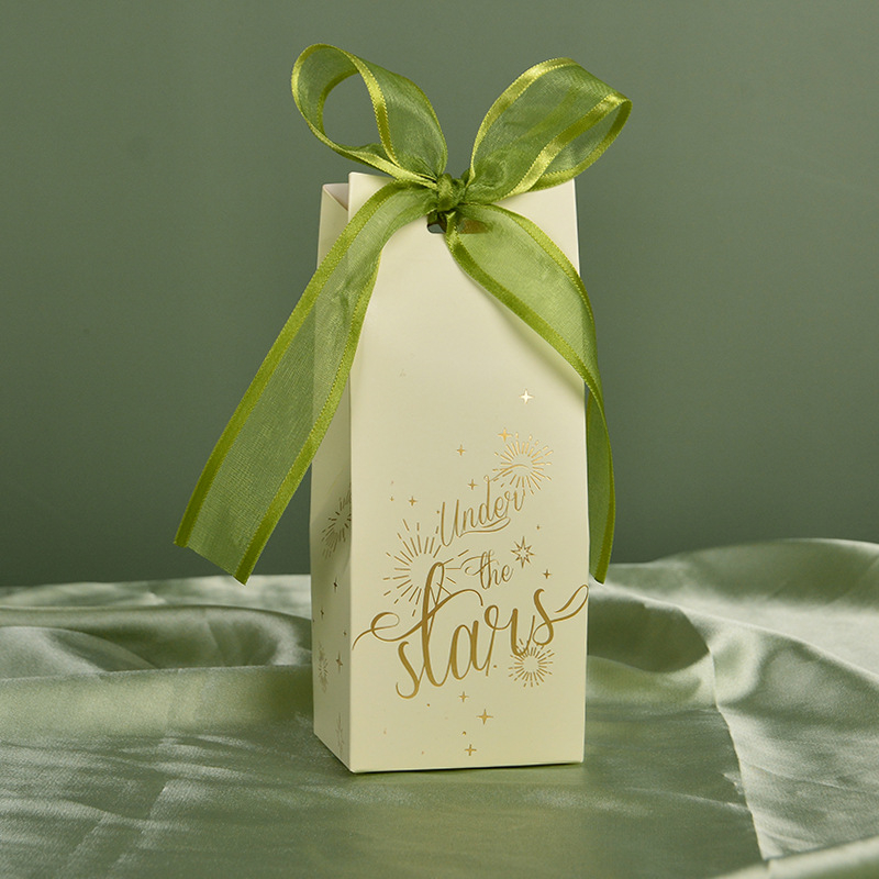 Small Guests Candy Wedding Favor Gift Boxes With Ribbons Personalised