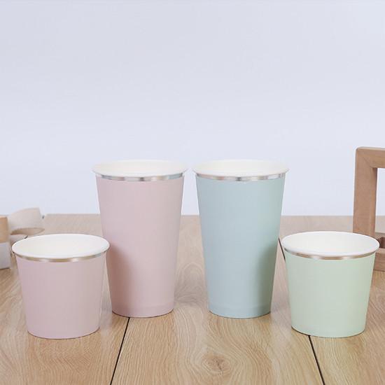8oz/9oz disposable paper cup single wall paper coffee cups for drink branded