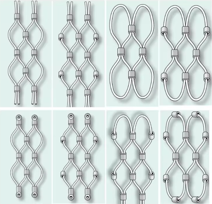 304 316 316L Stainless Steel Wire Rope Mesh Net For Aviary Zoo Mesh