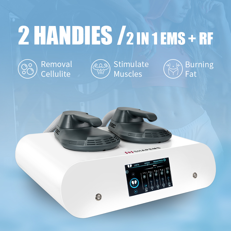 Dual Handles Body Slimming / Fat Burning Machine ABS For Muscle Toning Various Plugs Type