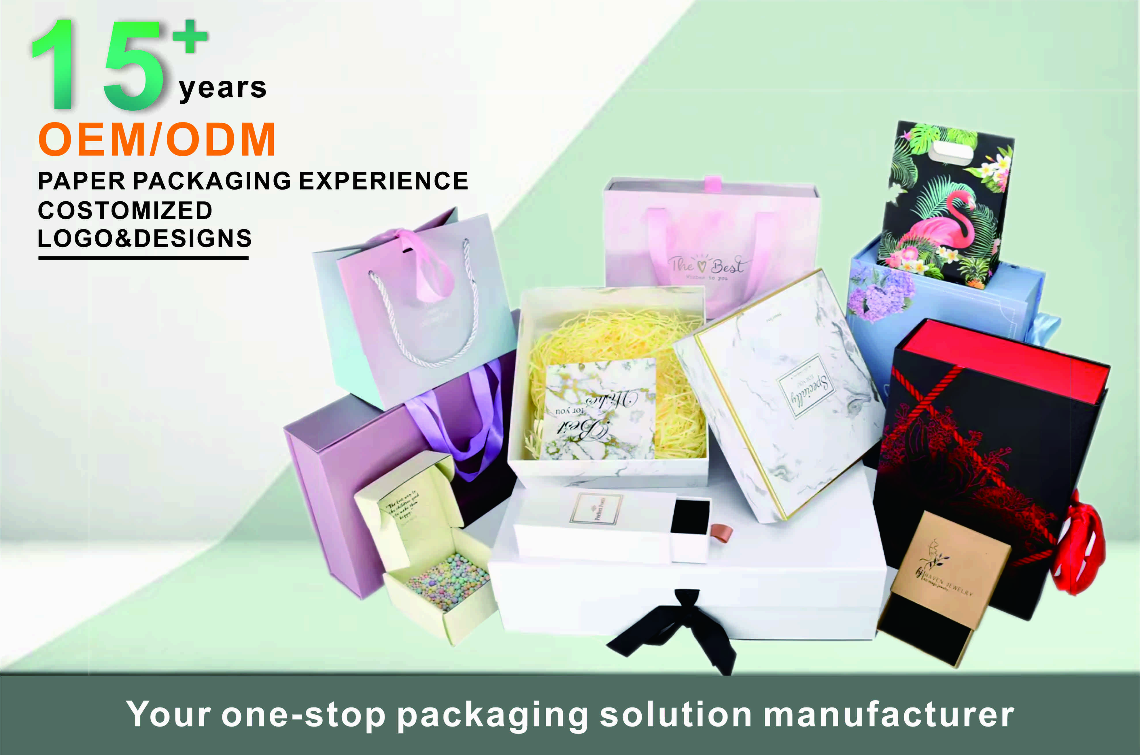 Elegant Customized Paper Packaging Boxes with Variable Color Ribbon and Magnetic Seal