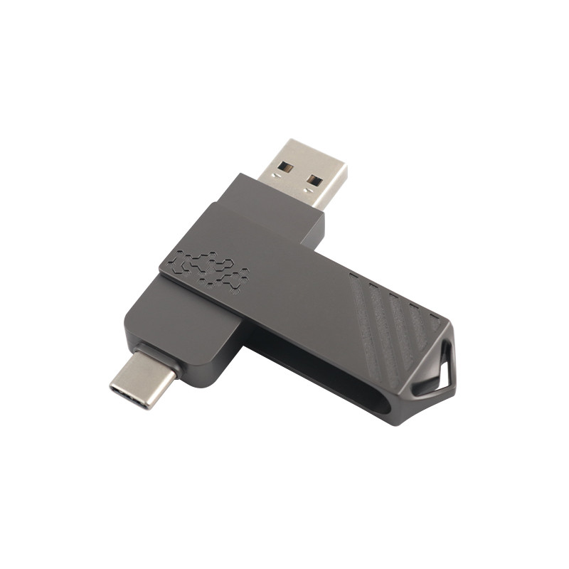 Metal Type C USB Flash Drives Twist Shaped Fast Speed Can Use By Phone Directly