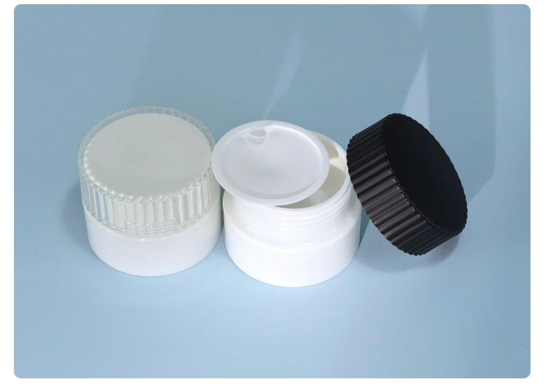 120g White Cream Jars Round Shape Personalized Plastic Jars For Cream