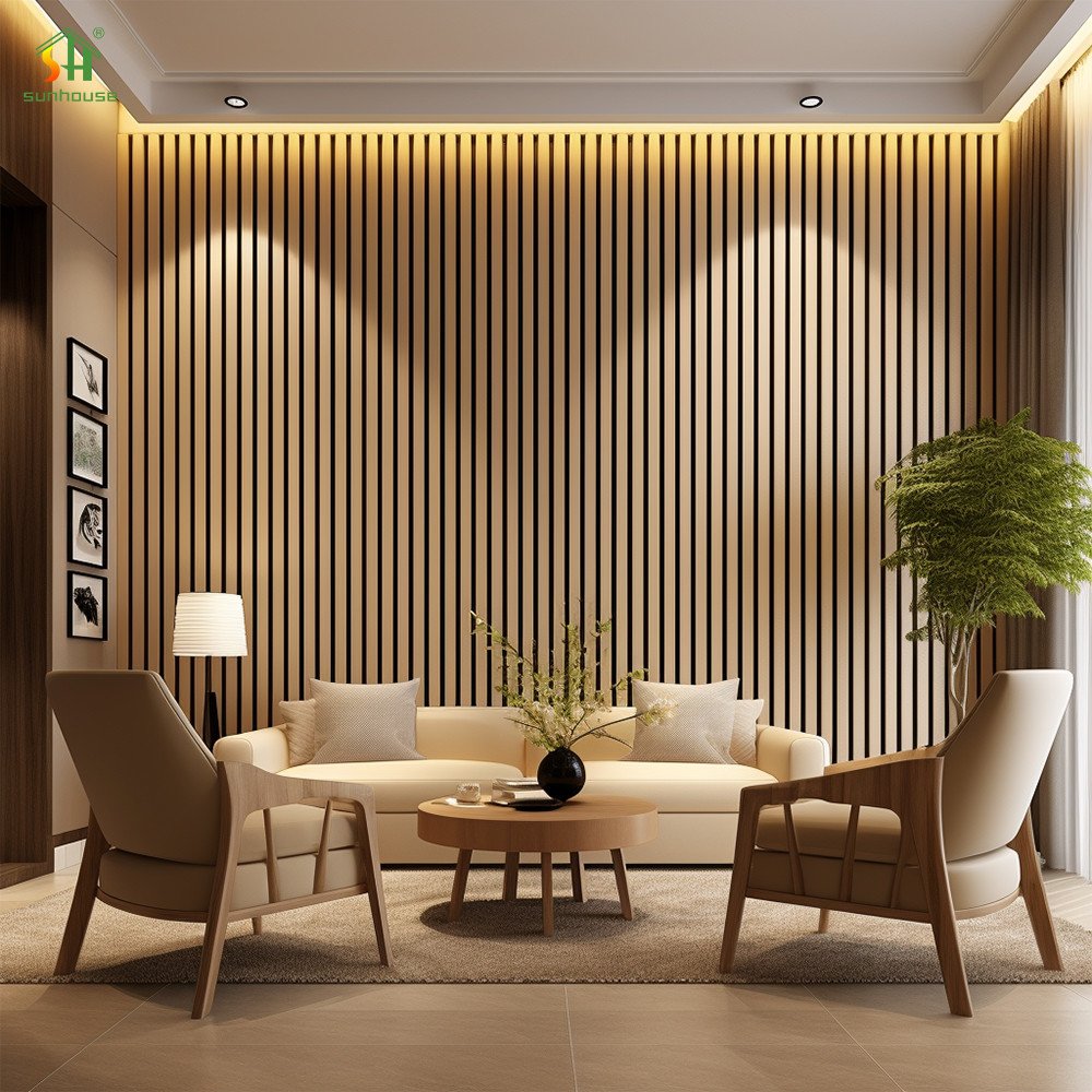 Factory Direct Sales Noise Reduction Soundproof Wall Panels Indoor Acoustic Slat Wall Panel