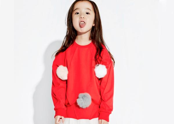 Round Neck Girls Size 7 Clothes , Little Girls Long Sleeve Shirts With Venonat