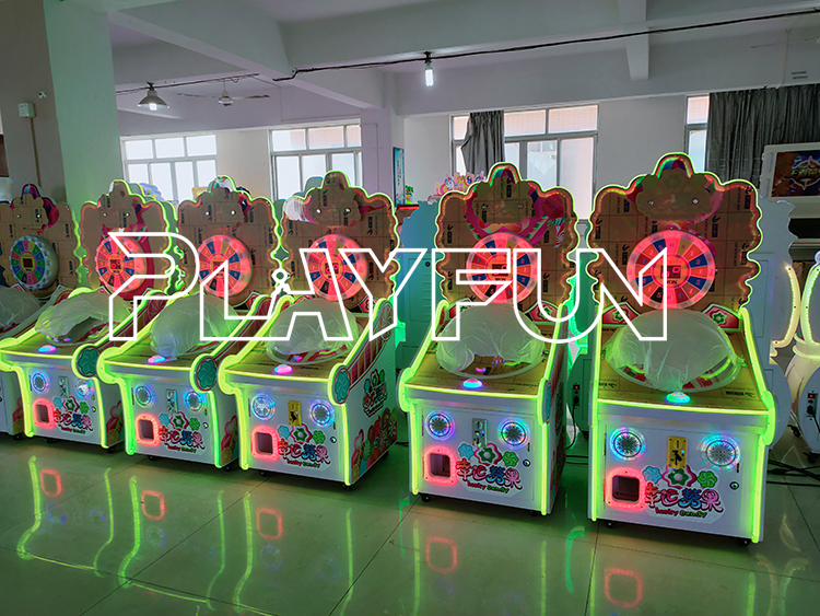 Playfun Shopping Market Kids Lucky Candy Lollypop Chup Chus Arcade Veding Coin Operated Gift Machine Arcade Game Coin Pusher