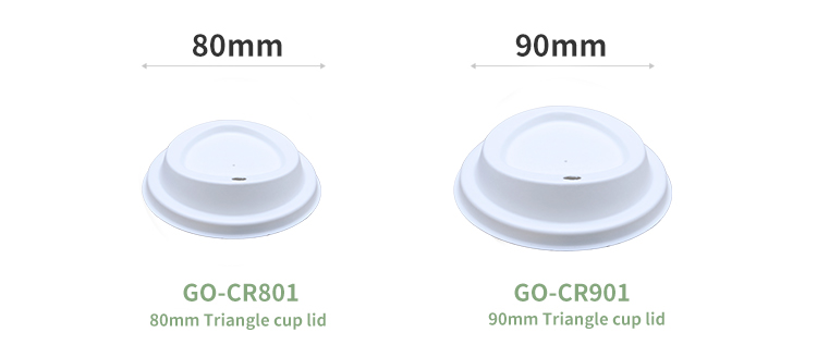 100% Biodegradable Compostable Natural Sugarcane Pulp Flat Swivel Round Boba Lid Cup Cold Cup Lids
