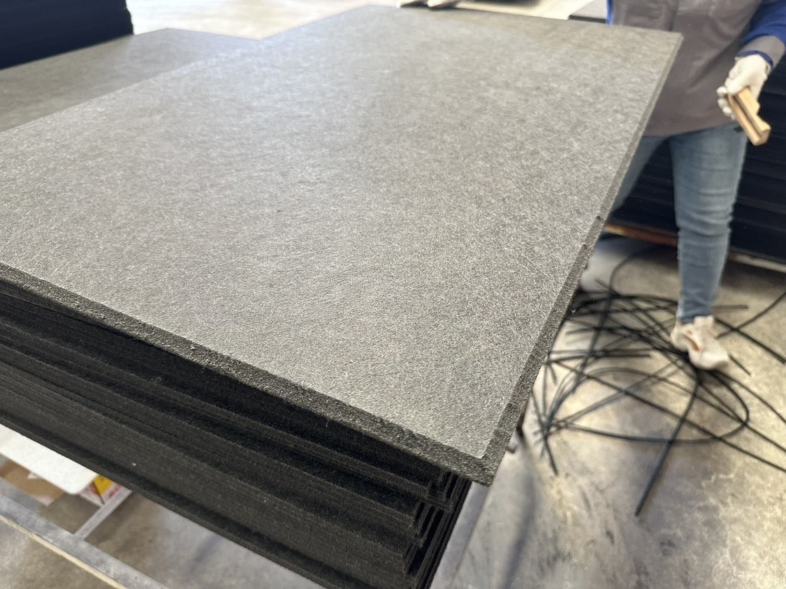 Office Square Acoustic Panels Polyester Fiber 3D Felt Wall Panels