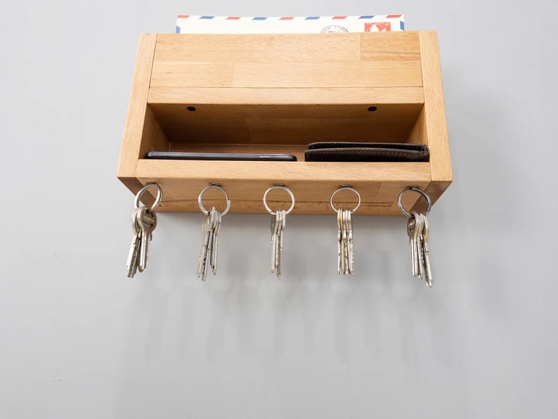 wooden key holder for wall key organizer key holder wall key holder