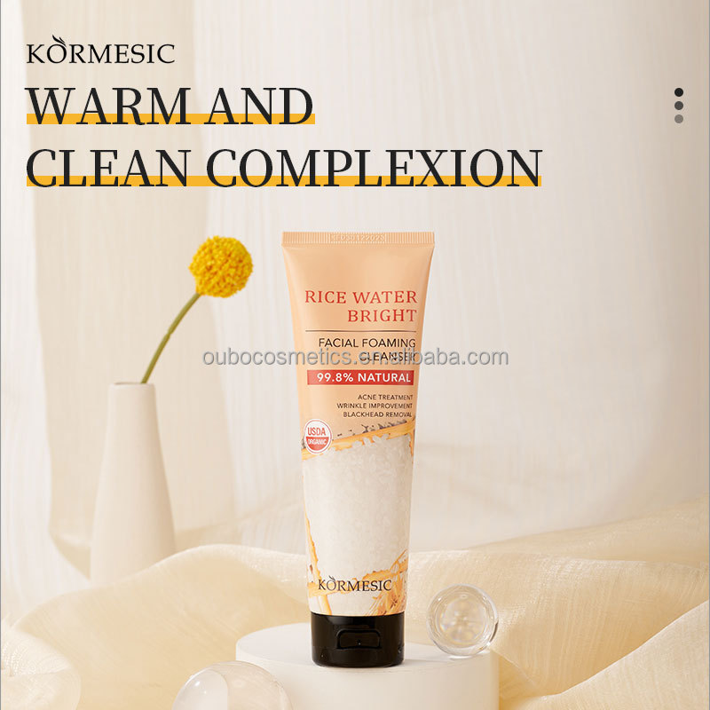 Face Wash Facial Cleanser Whitening Face Wash With Rice Extract for Oily Dry Skin