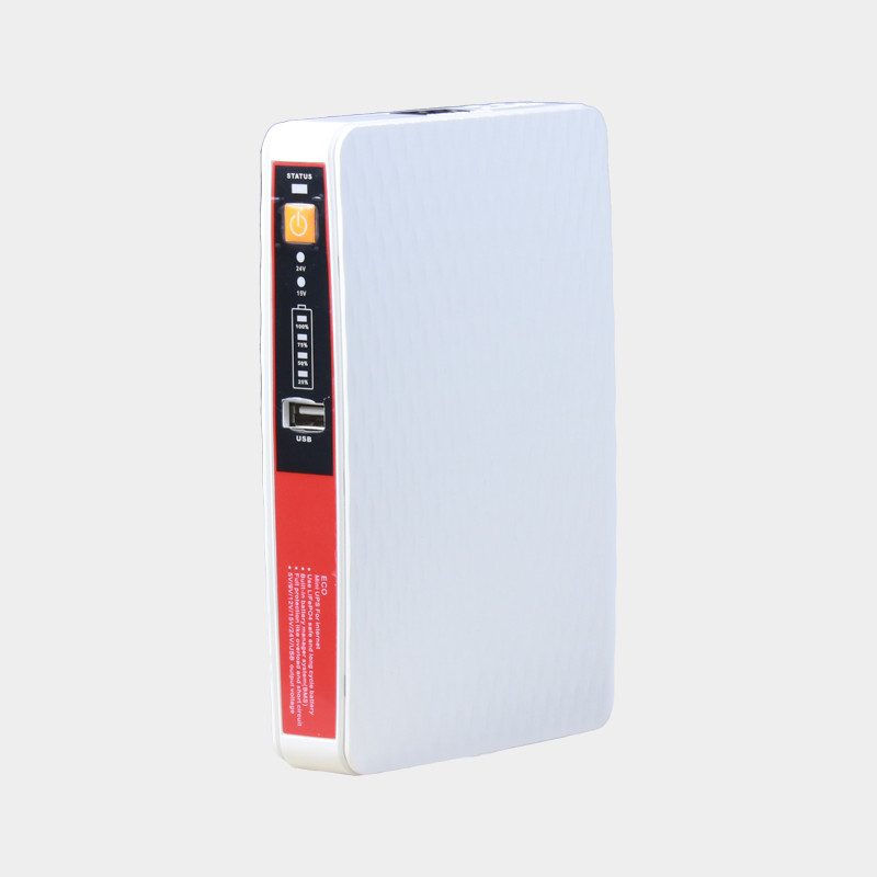 18W Output Power Mini UPS 8000mah 5V 9V 12V White Battery with Adapter Protection