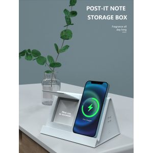 Office Use Multifunction Wireless Charger 205khz with 250ML Aroma Diffuser