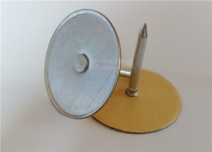 Carbon Steel Di-Electric Cup Head Pins For Fixing Fiberglass Insulation On Metal Ductwork