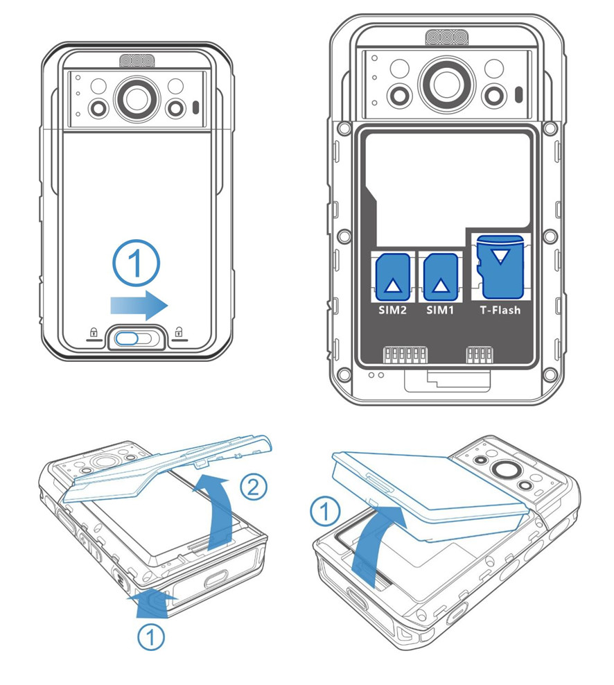 1080P Resolution 5G Body Camera with GPS/Bluetooth/Accelerometer and Android 10 System