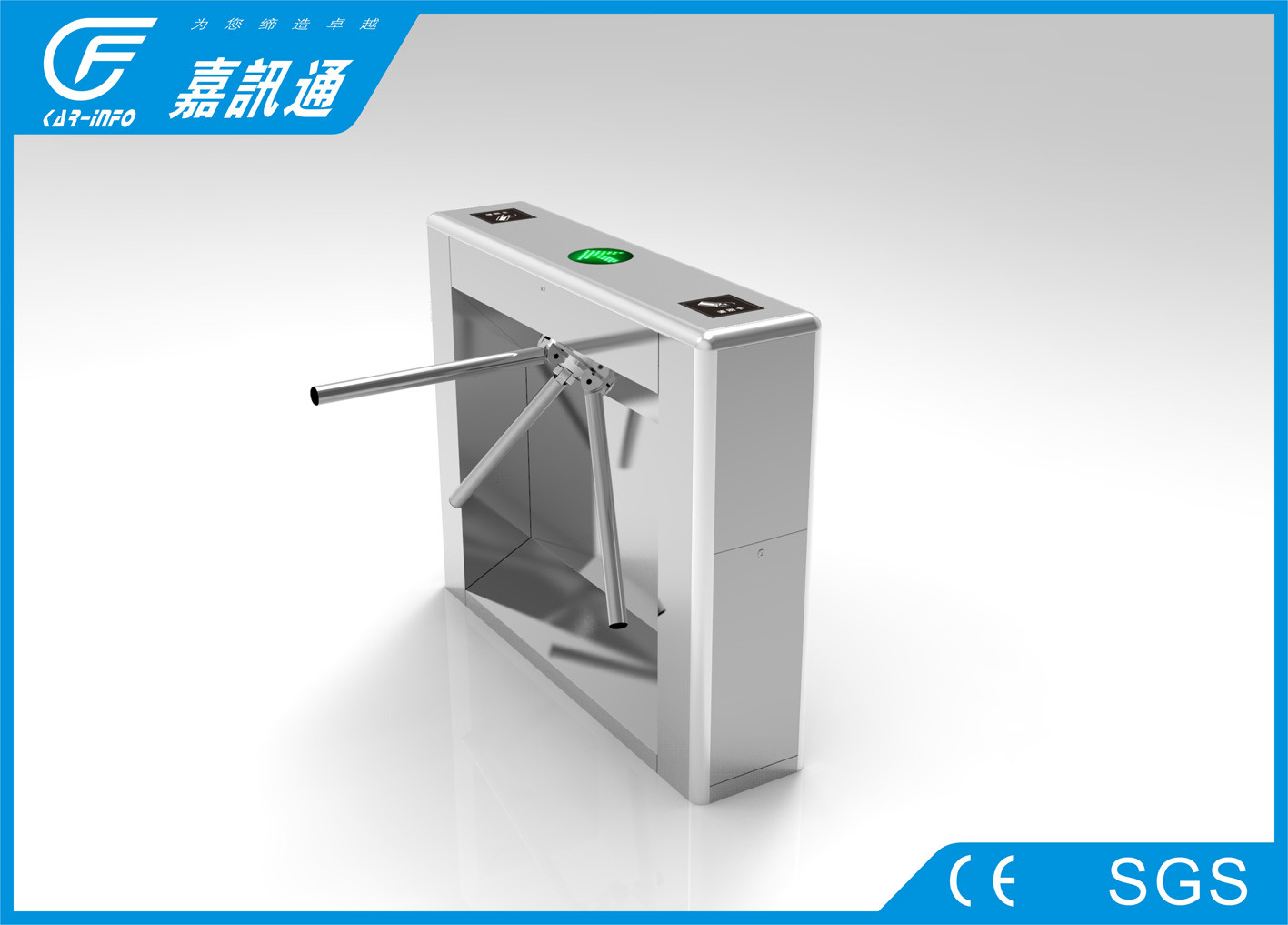  Tripod Turnstile Entry Systems MCBF 3000000 Cycle , High Speed Turnstile Security Doors Manufactures
