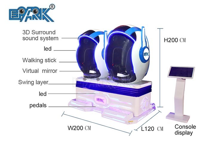 Electric 360 Seats 9D VR Simulator , Virtual Reality Cinema With 47 Inch Monitor