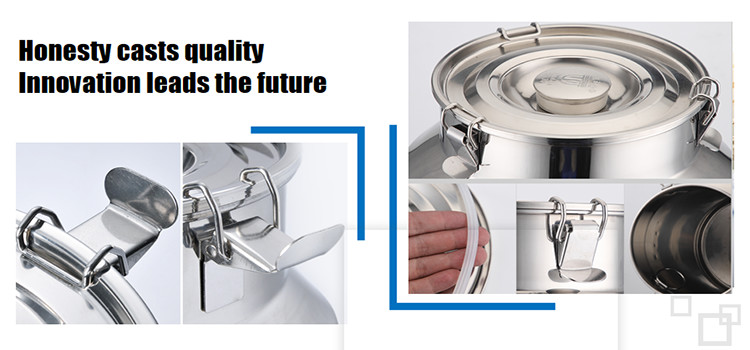 Storage canister 14 Litres Fermenters thickened Stainless Steel milk can