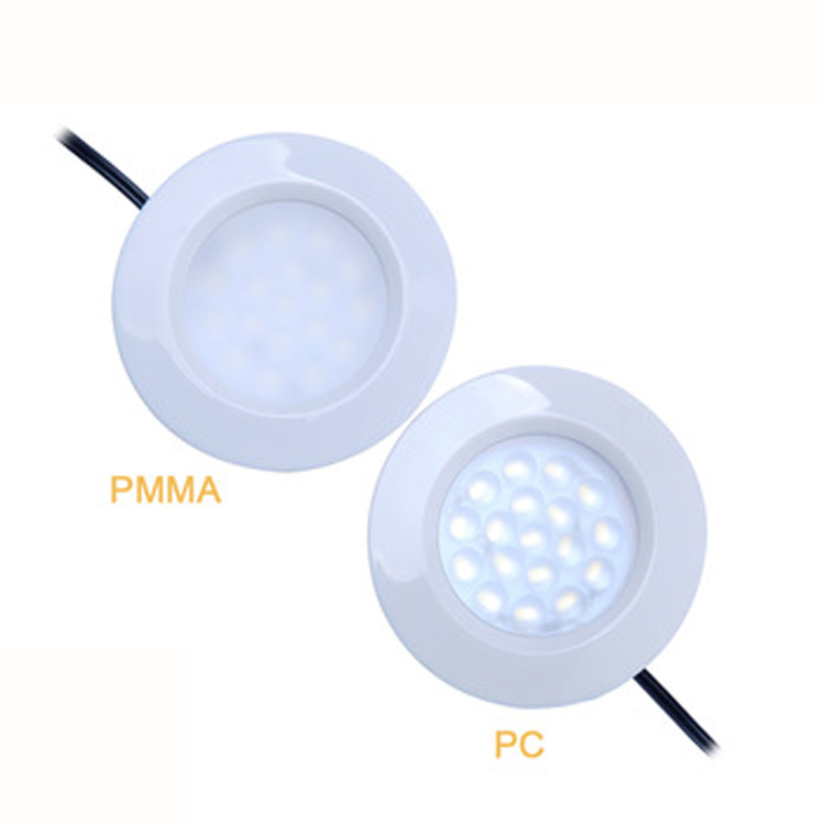 12V DC LED Cabinet Spotlight Puck Lamp 3000K 4000K 6000K For Jewellery Shop