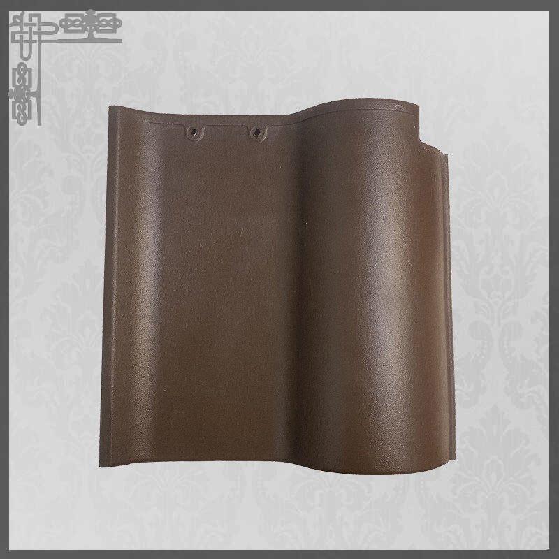 Chocolate Color Spanish Ceramic Villa Hotel Roof Clay Tiles Size 220*220mm