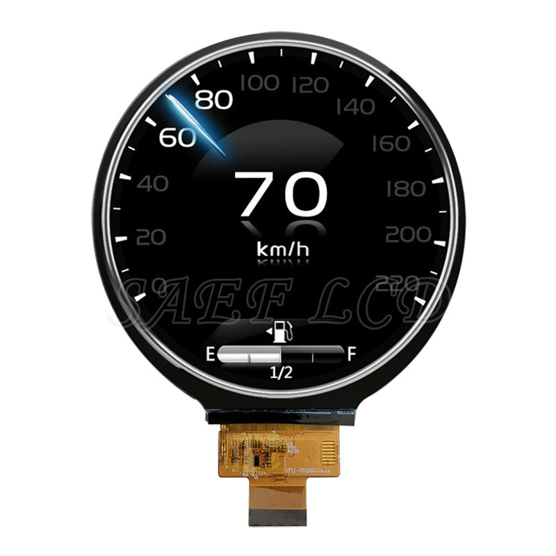 High Brightness 1000 Nits 4-Inch Round TFT LCD Display (720x720 Dots) with MIPI 4-Lane Interface