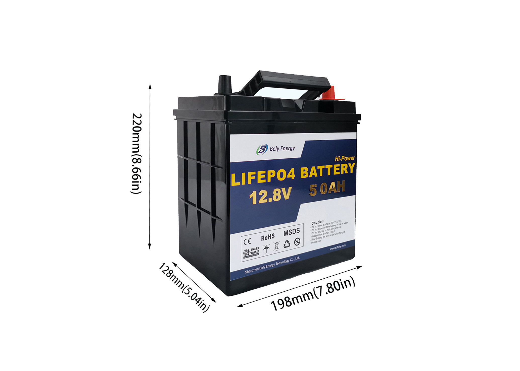 Prismatic Caravans RV 12V LiFePo4 Battery 50Ah 640Wh