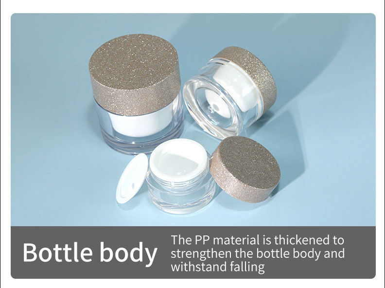 50g 15g 8g Clear Acrylic Plastic Cream Jar With Lid for Cosmetic Packaging