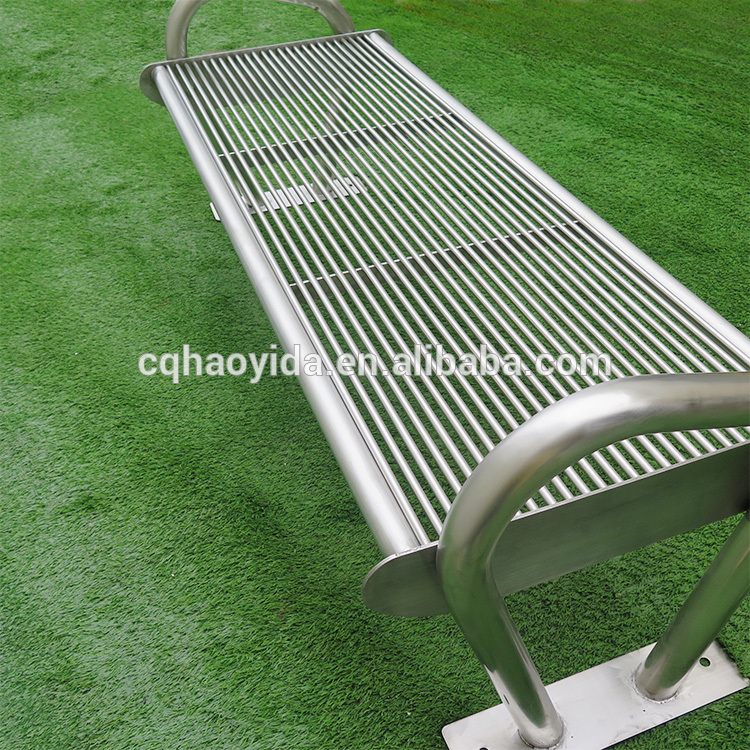Outdoor Powder Coating 1250mm Steel Garden Benches