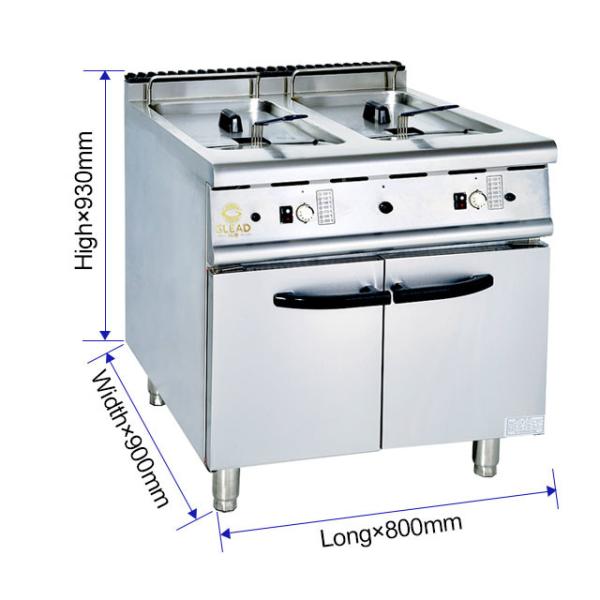 174Kg Commercial Kitchen Cooking Equipment with Gas Consumption LPG/NG 2.46/3