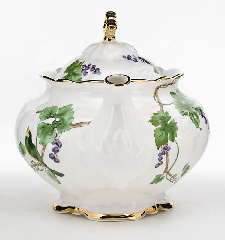 Flower Ceramic Decorative Teapots Ceramic Teapot Large Capacity For Afternoon Tea