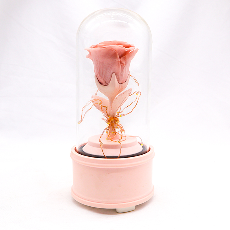 Wedding Gifts Gothic Dark Preserved Flowers In Glass With Bluetooth Speaker