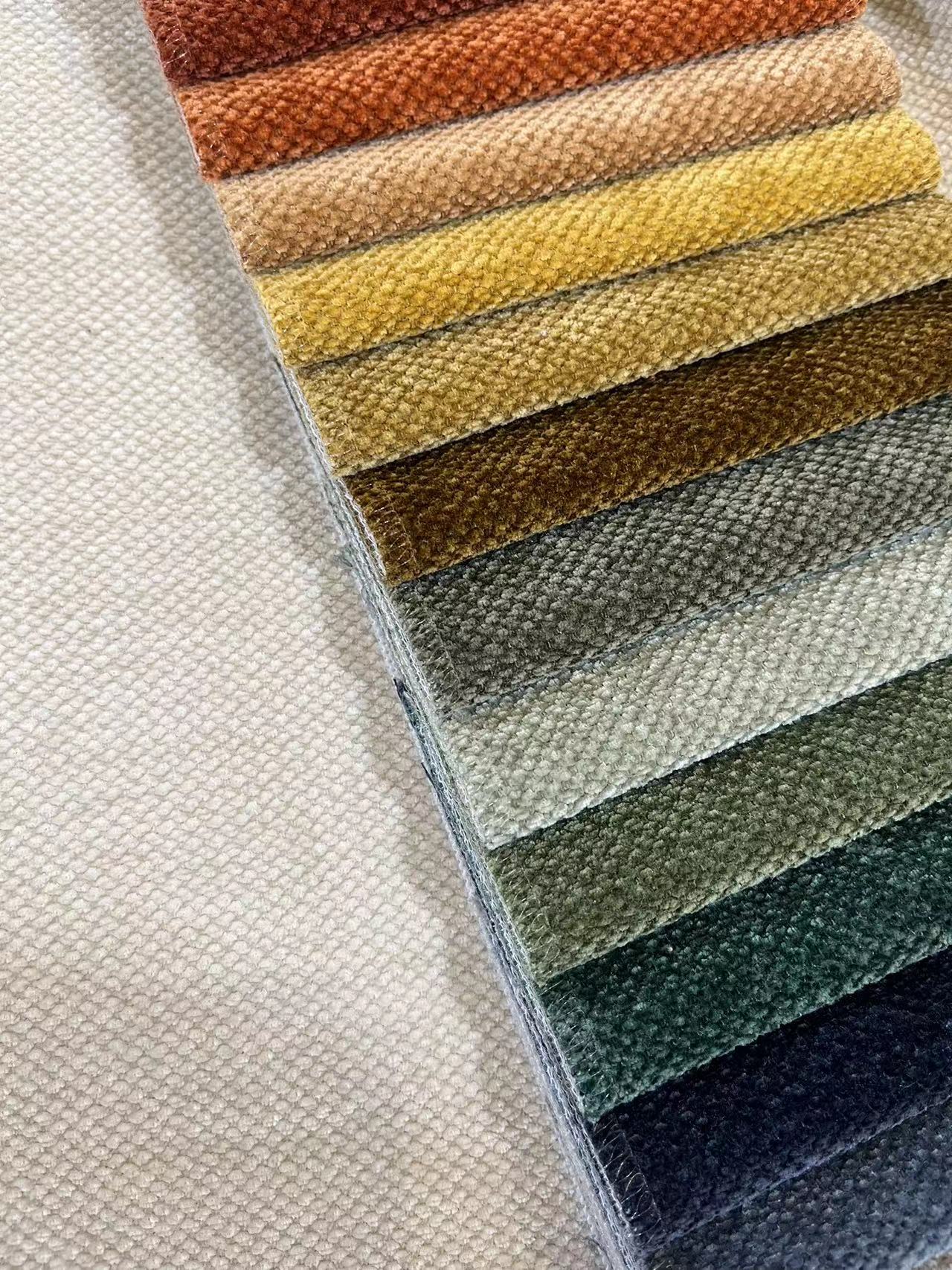 Weave Velvet Sofa Fabric Luxurious Look Cozy Colorful For Upholstery Sofa Fabric Factory