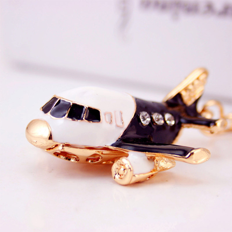 6inches Custom Airplane Keychain Diamond Alloy Crystal For unisex