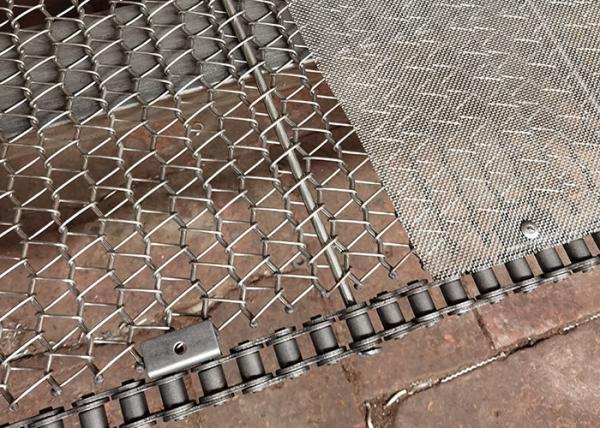 Heat Resistant Stainless Steel Metal Wire Mesh Chain Conveyor Belt For Conveyor