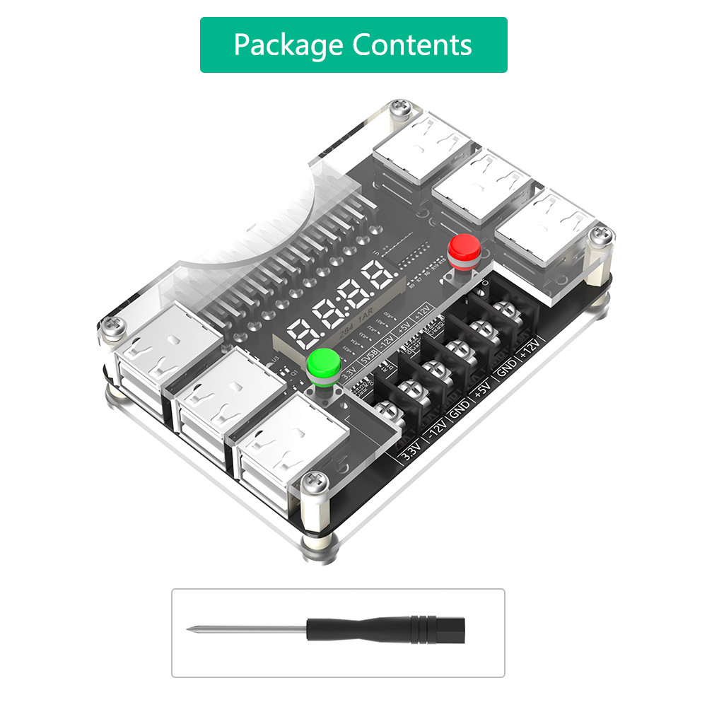 12 Port USB ATX Power Supply Breakout Adapter Board 12V ODM