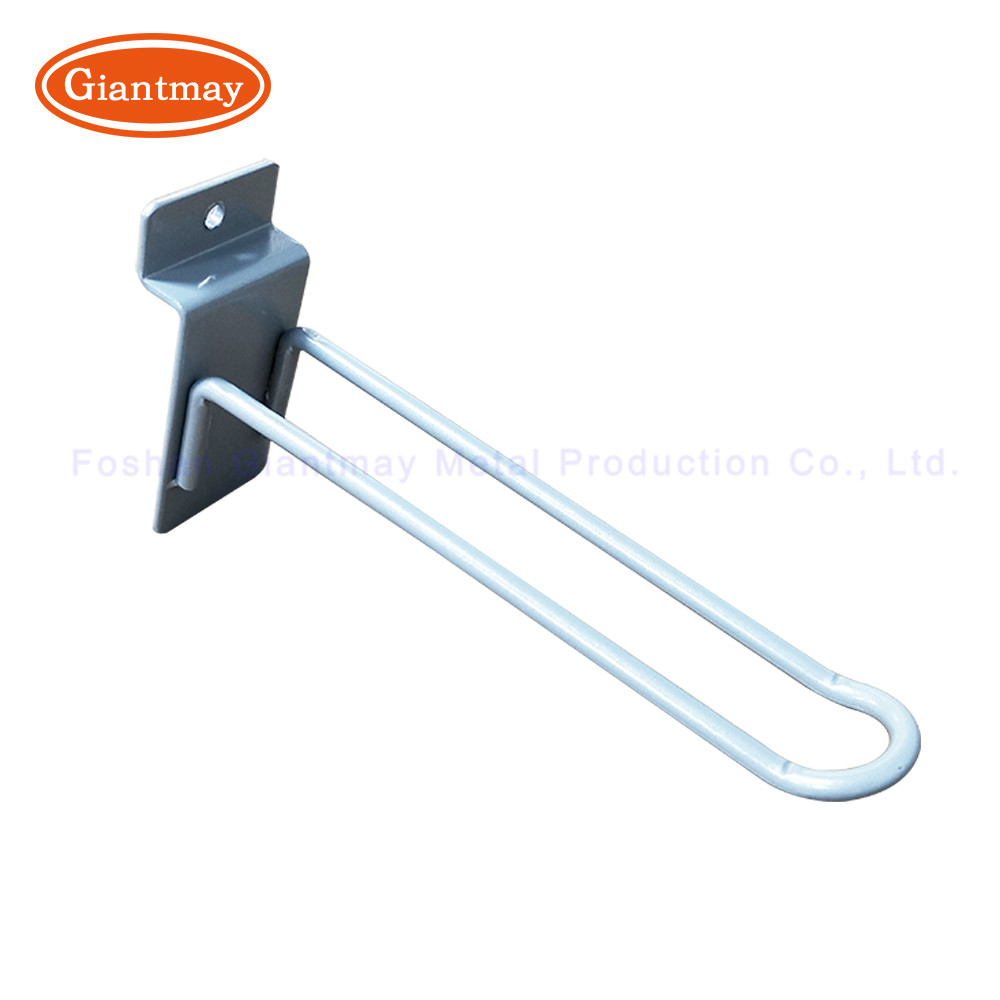 Supermarket Slatwall Display Hook Double Euro Slat Wall Accessories
