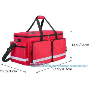 Emergency Medical Bag Empty With Compartment For Oxygen Tank First Responder